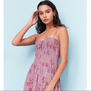 UO smocked midi dress